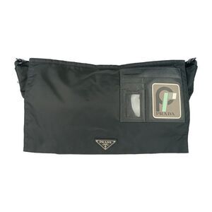 Prada Shoulder Bag Messenger Bag 2vd013 Black Nylon Leather Unisex Flap